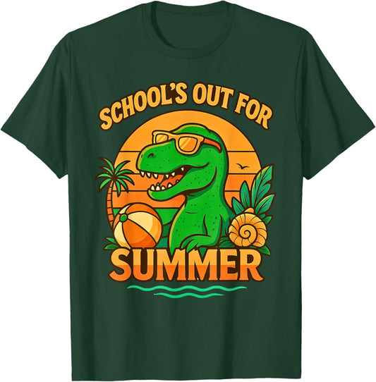 School out for Summer for kids Boys Girls T-Shirt - T-Shirt | Forest