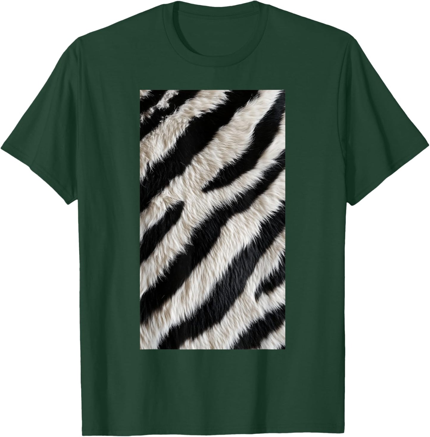 Zebra Fur Pattern Animal Wild Monochrome Patterns T-Shirt - T-Shirt | Forest