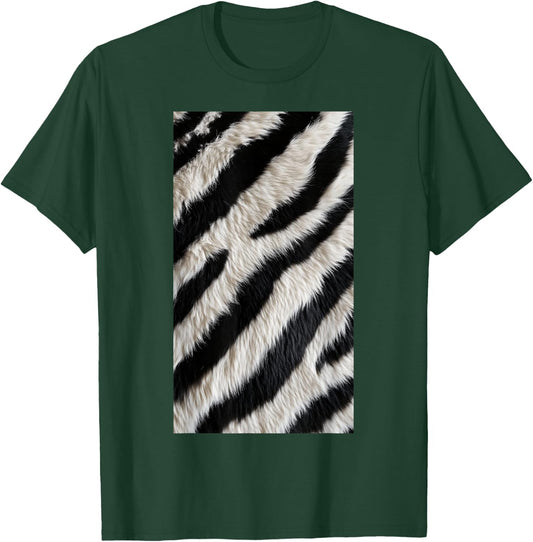 Zebra Fur Pattern Animal Wild Monochrome Patterns T-Shirt - T-Shirt | Forest