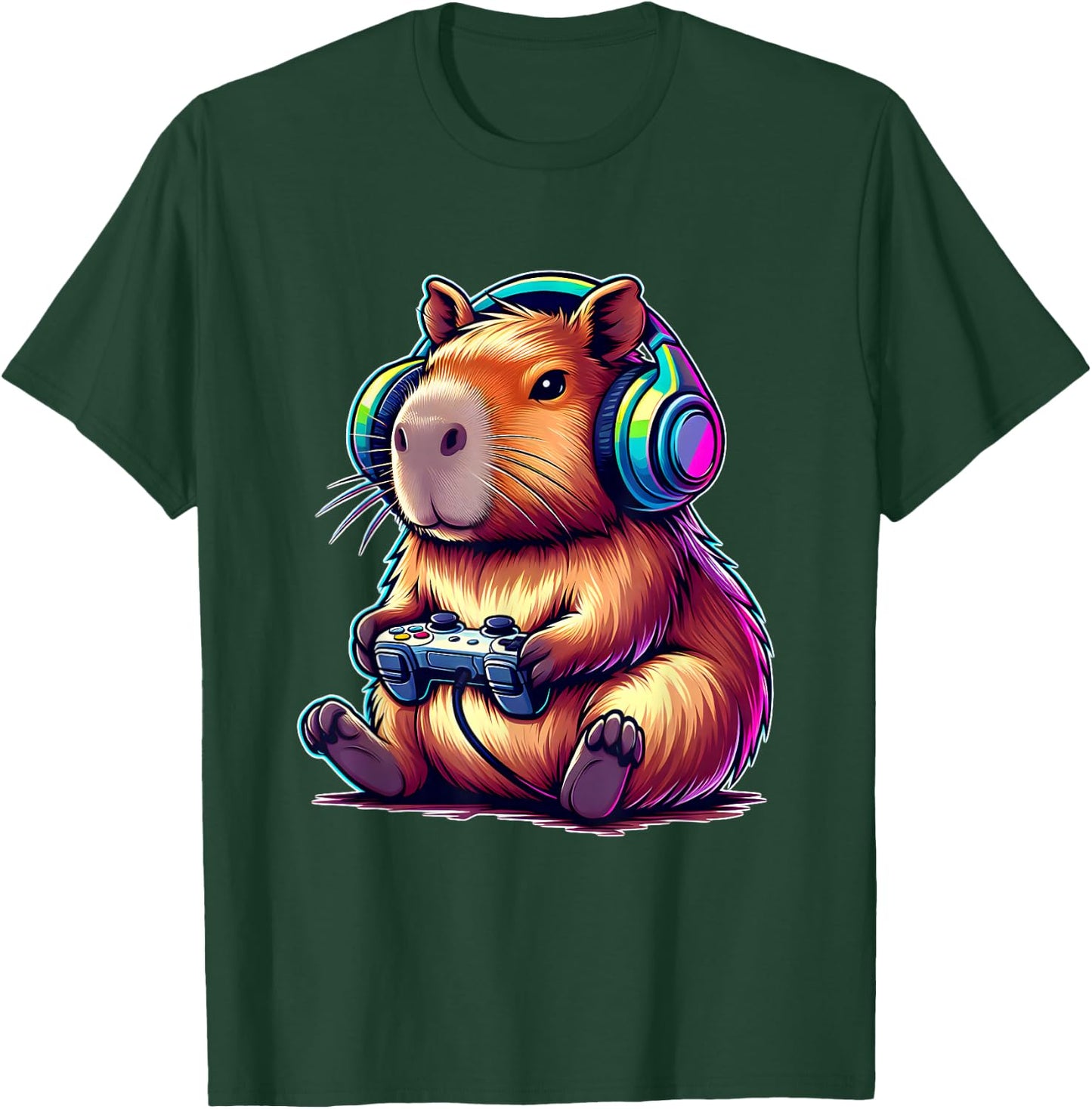 Capybara Funny Video Games Capybara T-Shirt - T-Shirt | Forest