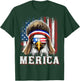 Merica Eagle Mullet 4th of July American Flag Stars Stripes T-Shirt - T-Shirt | Forest
