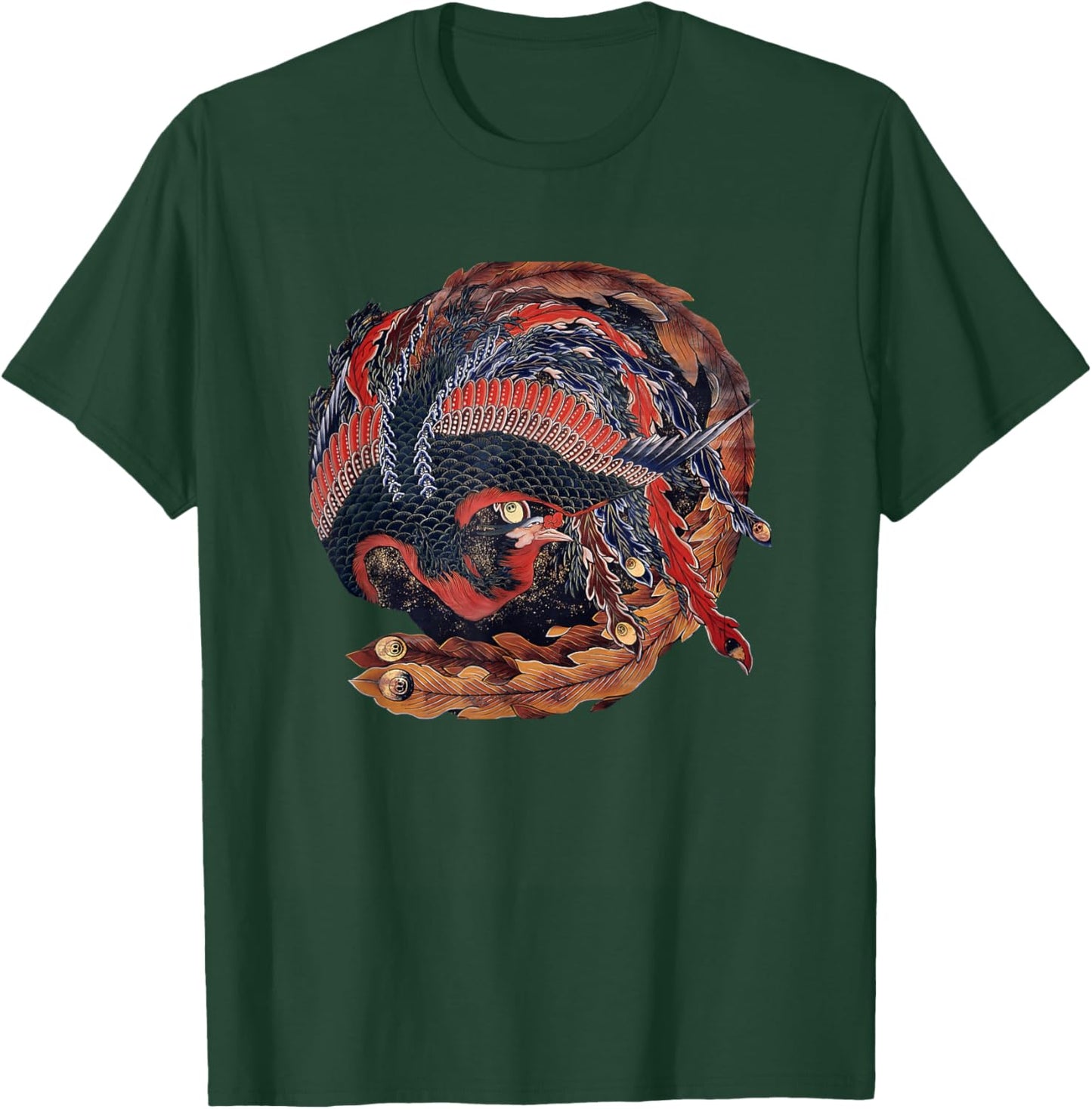Phoenix by Katsushika Hokusai T-Shirt - T-Shirt | Forest