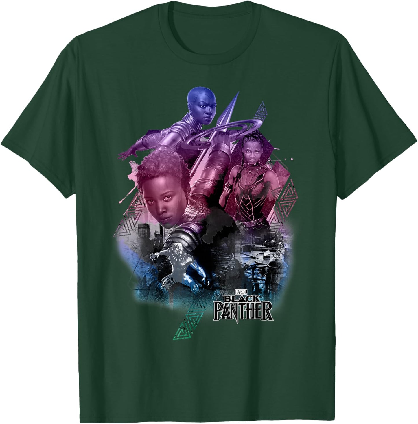 Marvel Black Panther Movie Heroine Poses Graphic T-Shirt - T-Shirt | Forest
