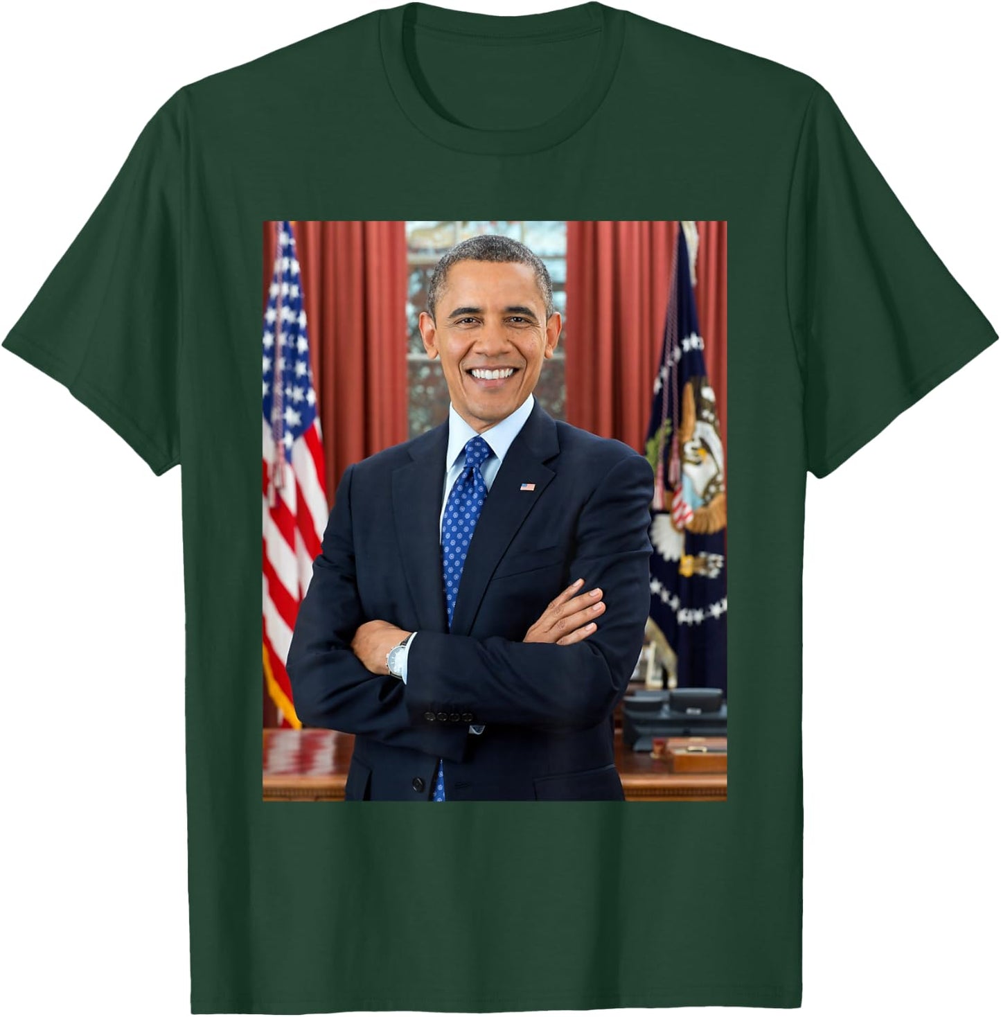Barack Obama Photo 44th President POTUS Patriotic Democrat T-Shirt - T-Shirt | Forest