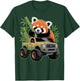 Cute Red Panda Monster Truck with Bamboo T-Shirt - T-Shirt | Forest
