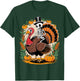 Skeleton Riding Turkey Thanksgiving Day Funny Fall Autumn T-Shirt - T-Shirt | Forest