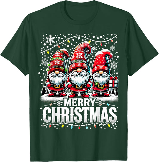Merry Christmas Gnome Funny Family Christmas T-Shirt - T-Shirt | Forest