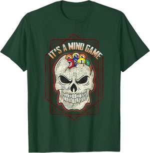 Billiards Skull Pool Balls It's a Mind Game T-Shirt - T-Shirt | Forest