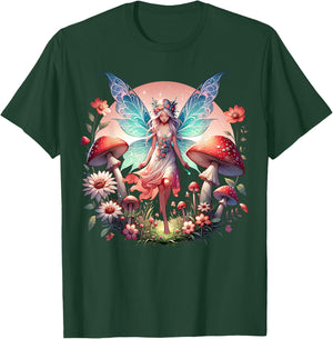 Enchanted Forest Fairy Fantasy Mystical Butterfly & Floral T-Shirt - T-Shirt | Forest