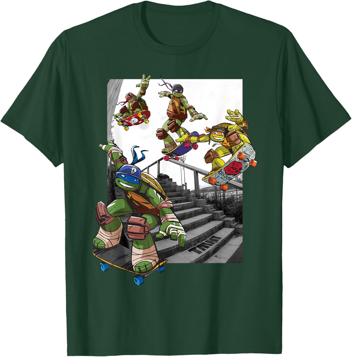 Teenage Mutant Ninja Turtles Skateboarding Crew T-Shirt - T-Shirt | Forest