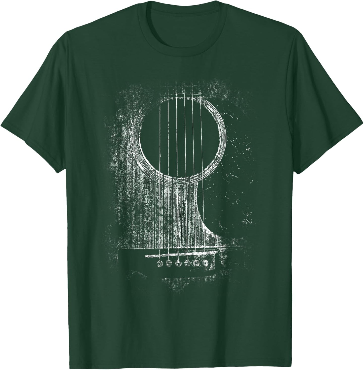 Acoustic Guitar Player Six String Classic Rock & Roll T-Shirt - T-Shirt | Forest
