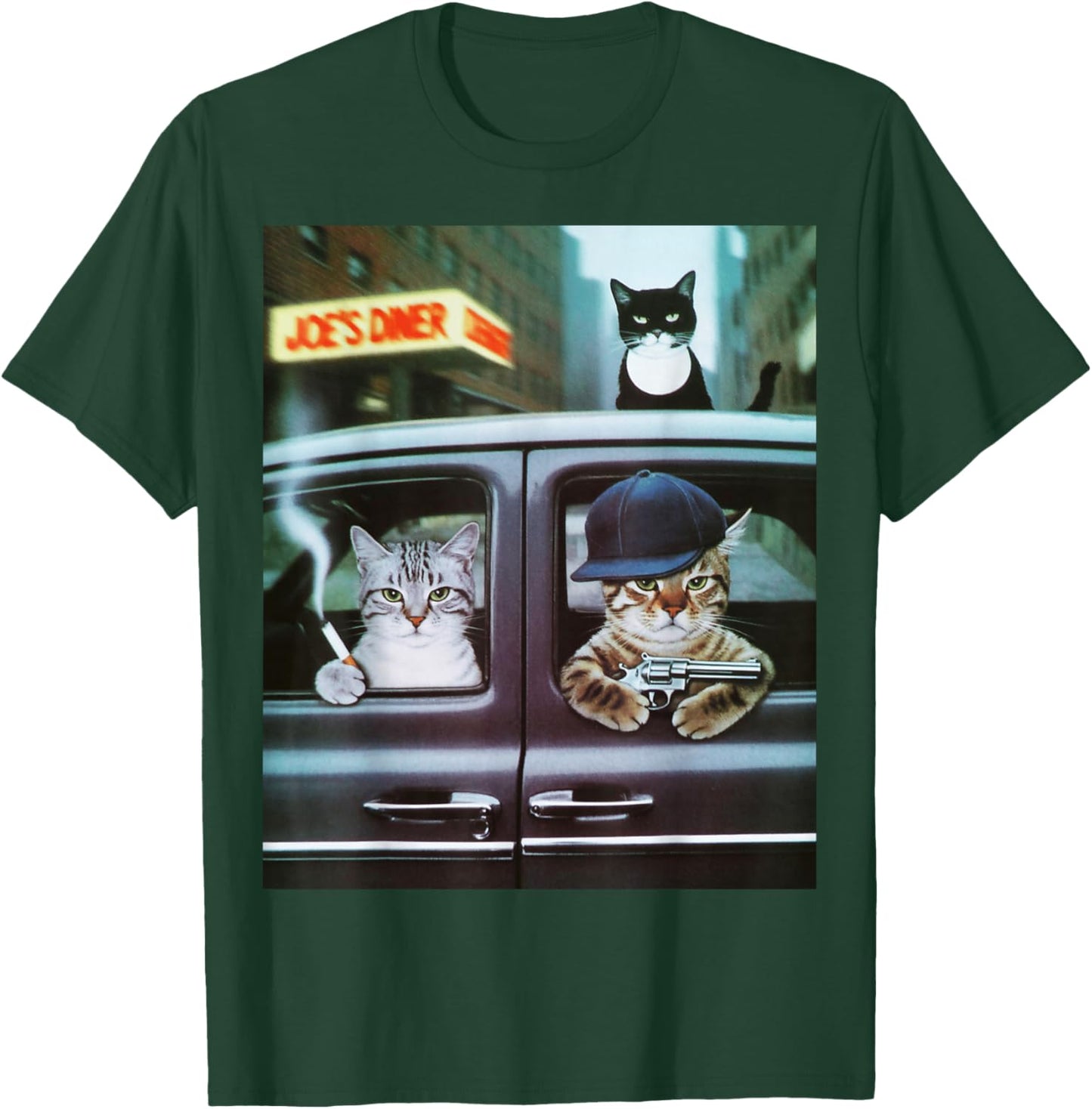 Funny Gangster Cat Saying Mafia Mobster Noir Humor Women Me T-Shirt - T-Shirt | Forest