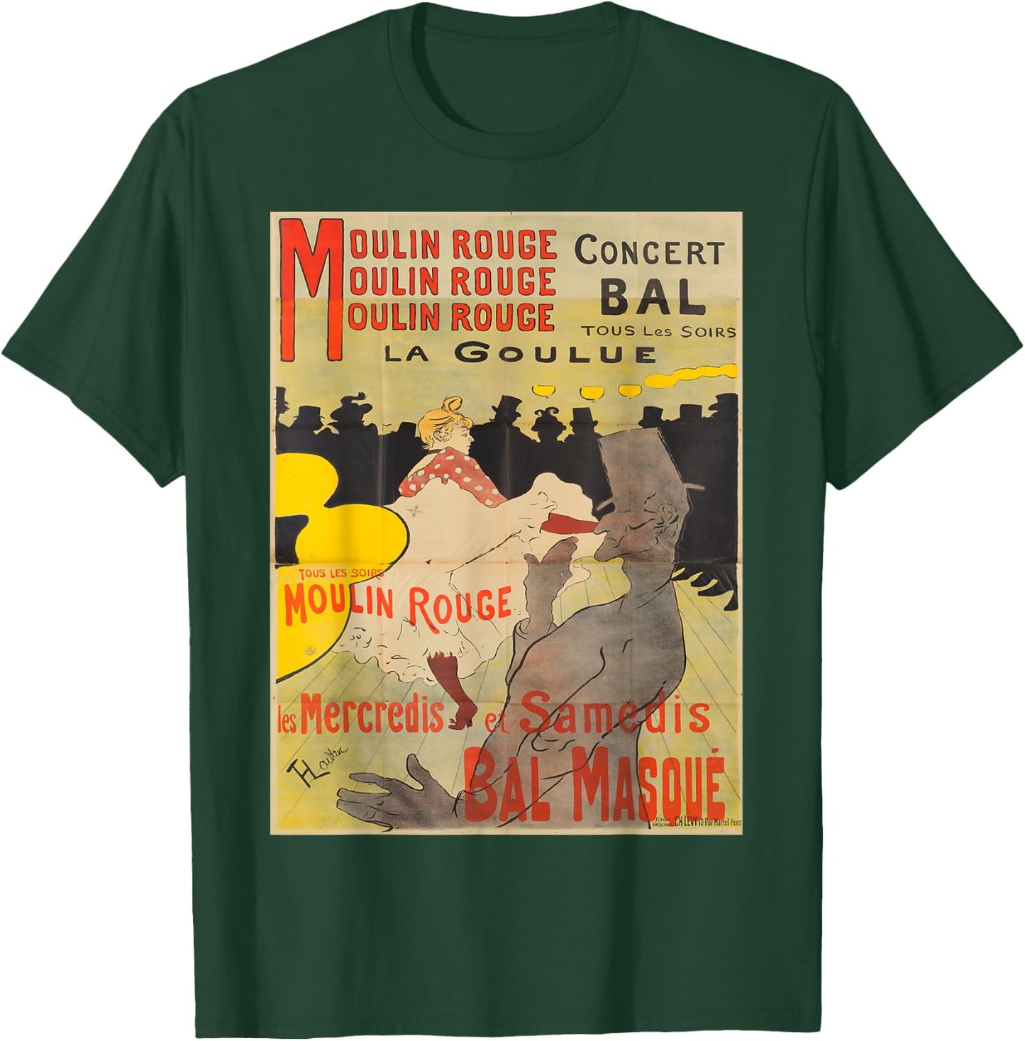 Vintage poster - Toulouse Lautrec Retro T-Shirt - T-Shirt | Forest