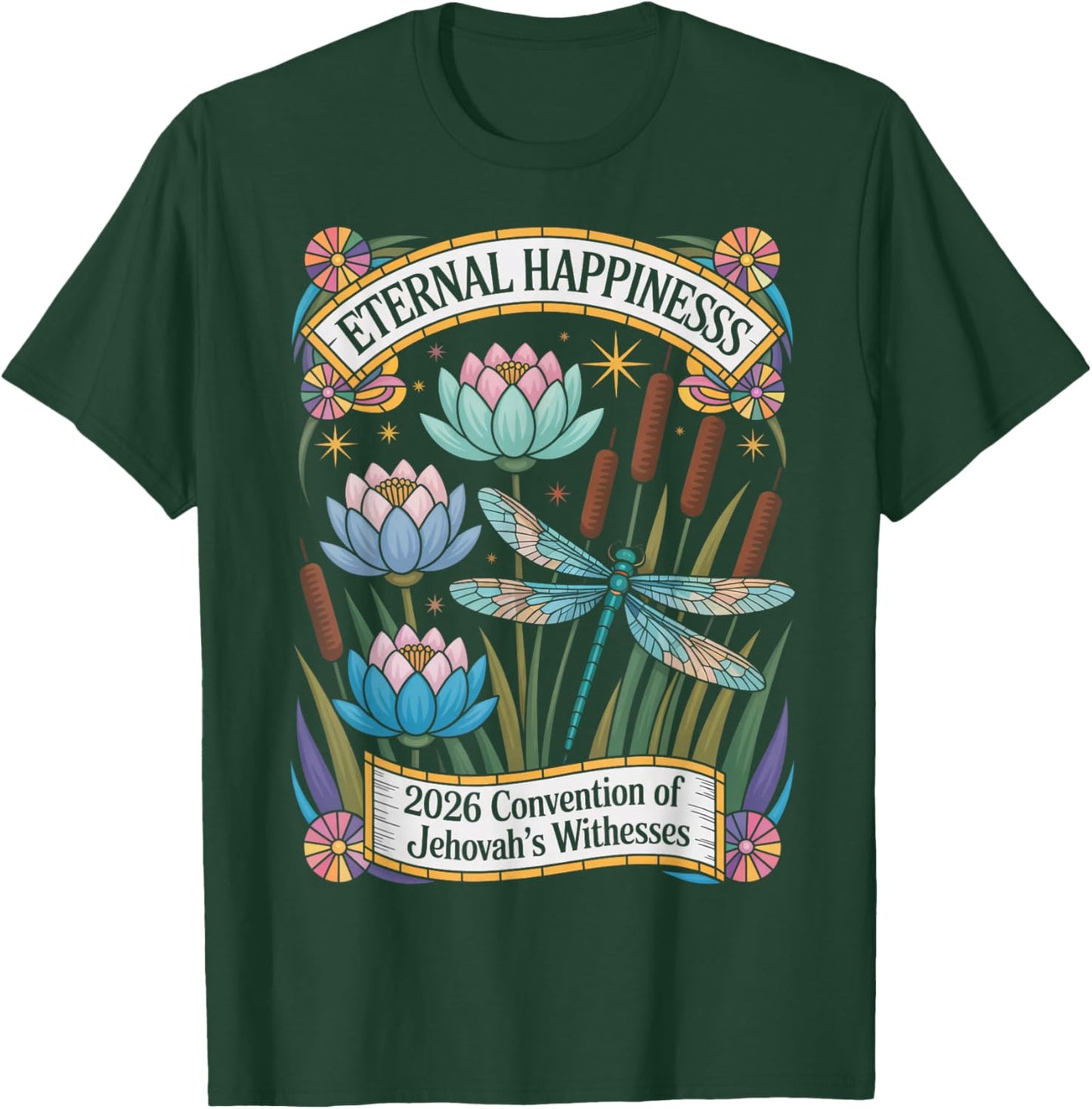 Jehovah's Witness 2026 Convention Eternal Happiness JW ORG T-Shirt - T-Shirt | Forest