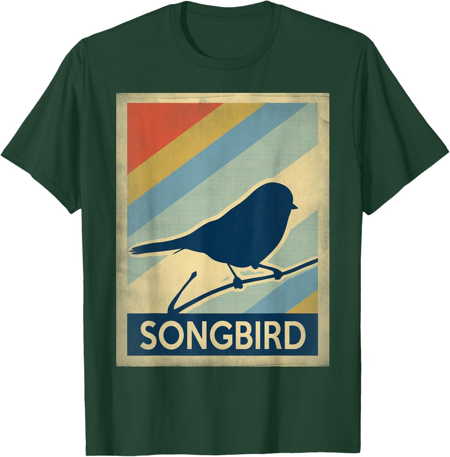Vintage style songbird T-Shirt - T-Shirt | Forest