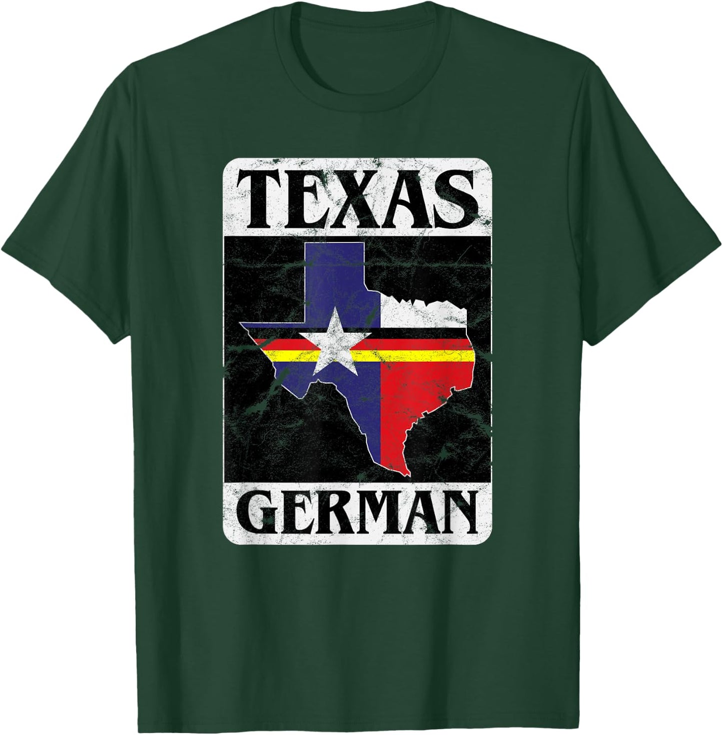 Texas German Flag Homecoming Design T-Shirt - T-Shirt | Forest