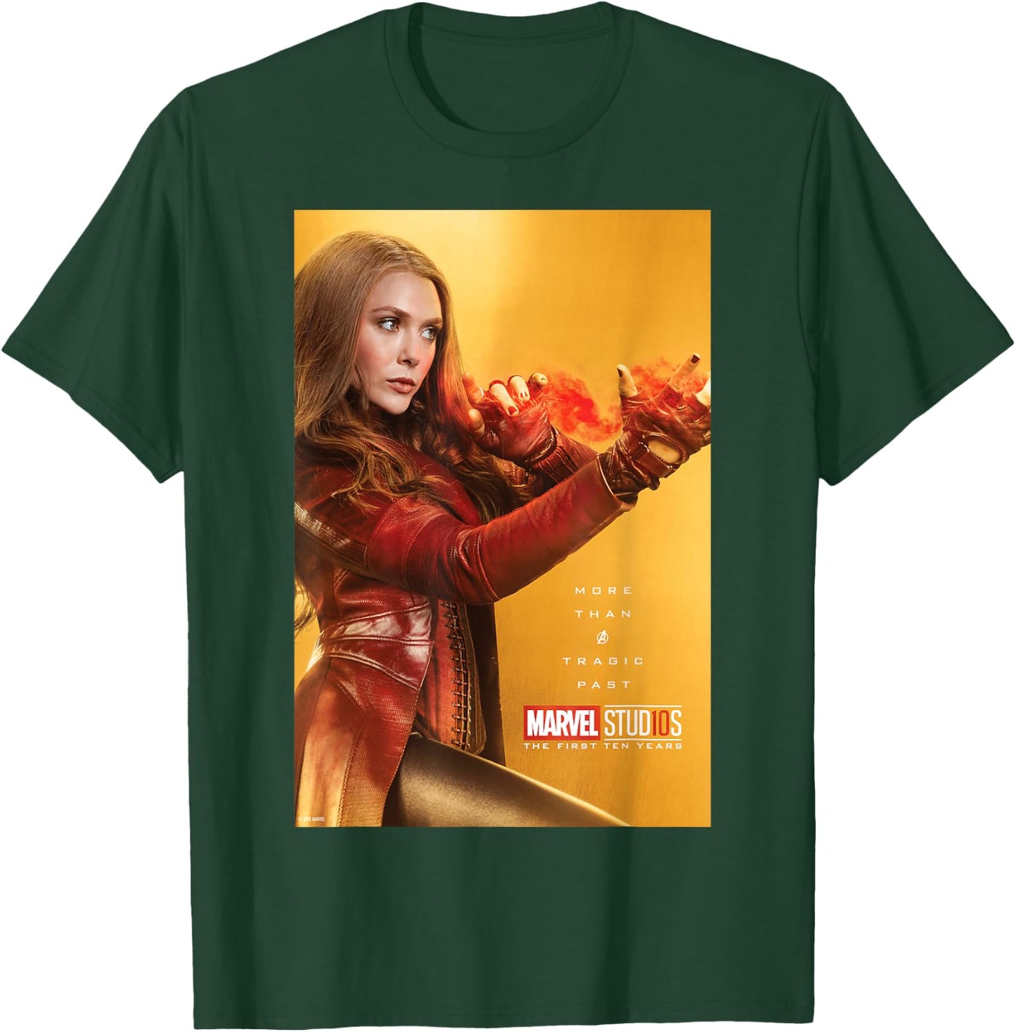 Marvel Studios 10 Years Scarlet Witch Poster Graphic T-Shirt - T-Shirt | Forest