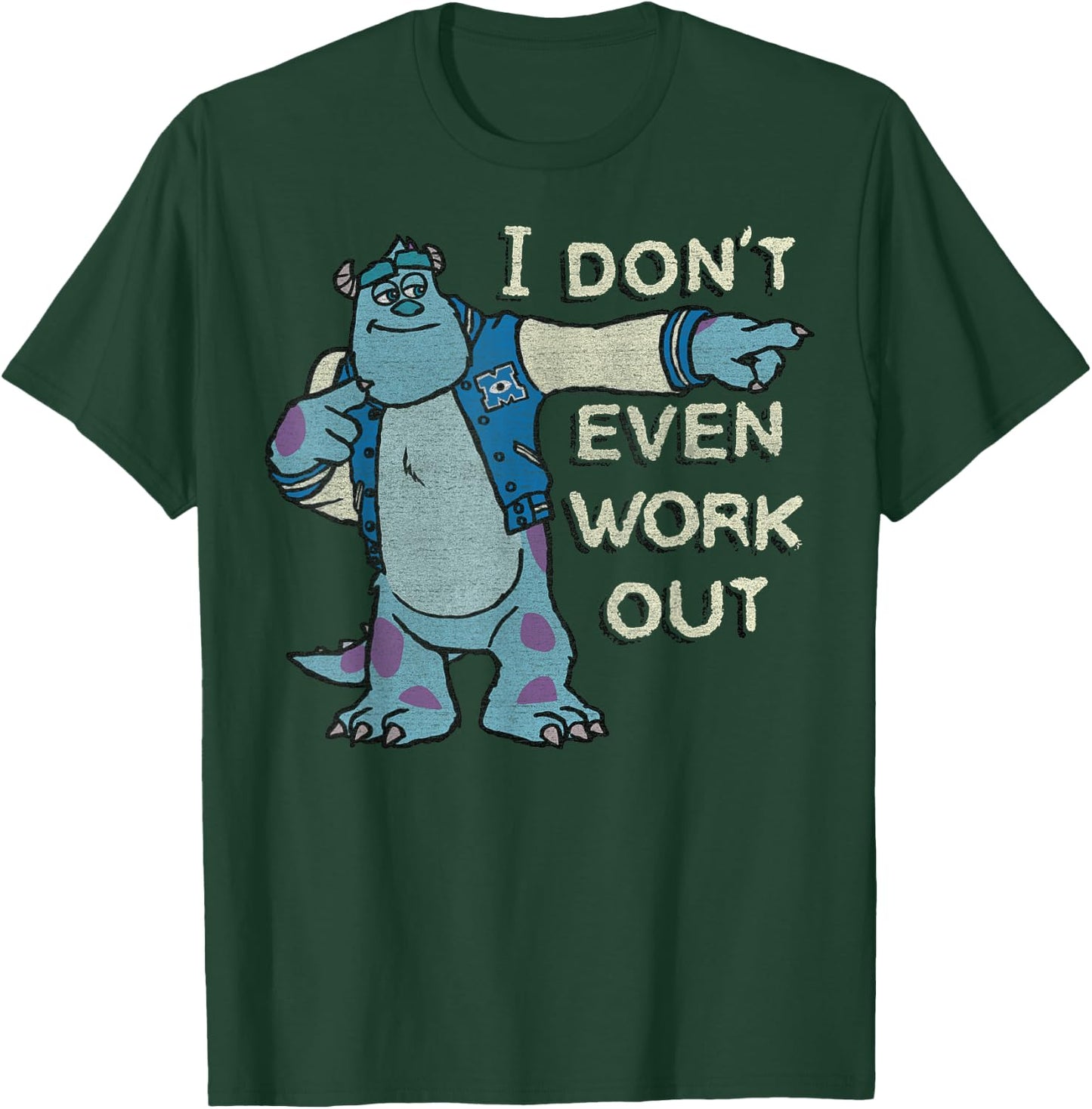 Disney Monsters University I Don't Even Work Out Sulley T-Shirt - T-Shirt | Forest