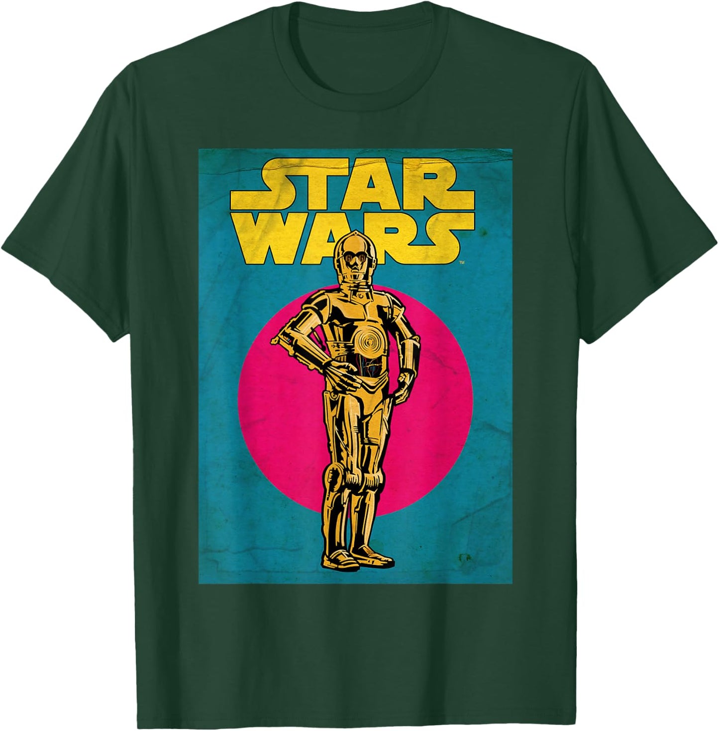 Star Wars C-3PO Vintage Trading Card Graphic T-Shirt - T-Shirt | Forest