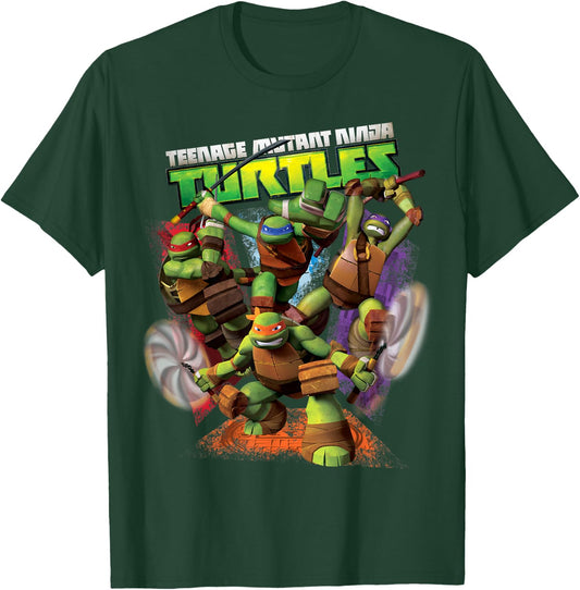 Teenage Mutant Ninja Turtles Action Fighting T-Shirt - T-Shirt | Forest