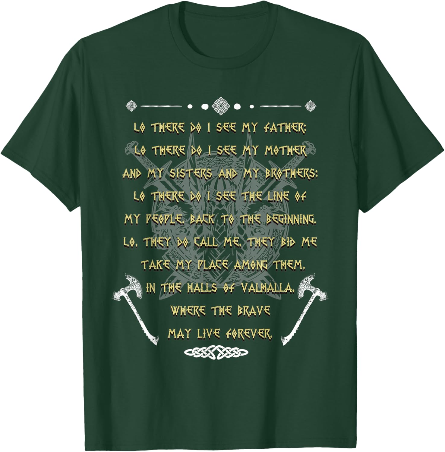 Viking Prayer Before the Battle Vikings Warriors T-Shirt - T-Shirt | Forest