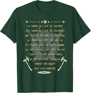 Viking Prayer Before the Battle Vikings Warriors T-Shirt - T-Shirt | Forest