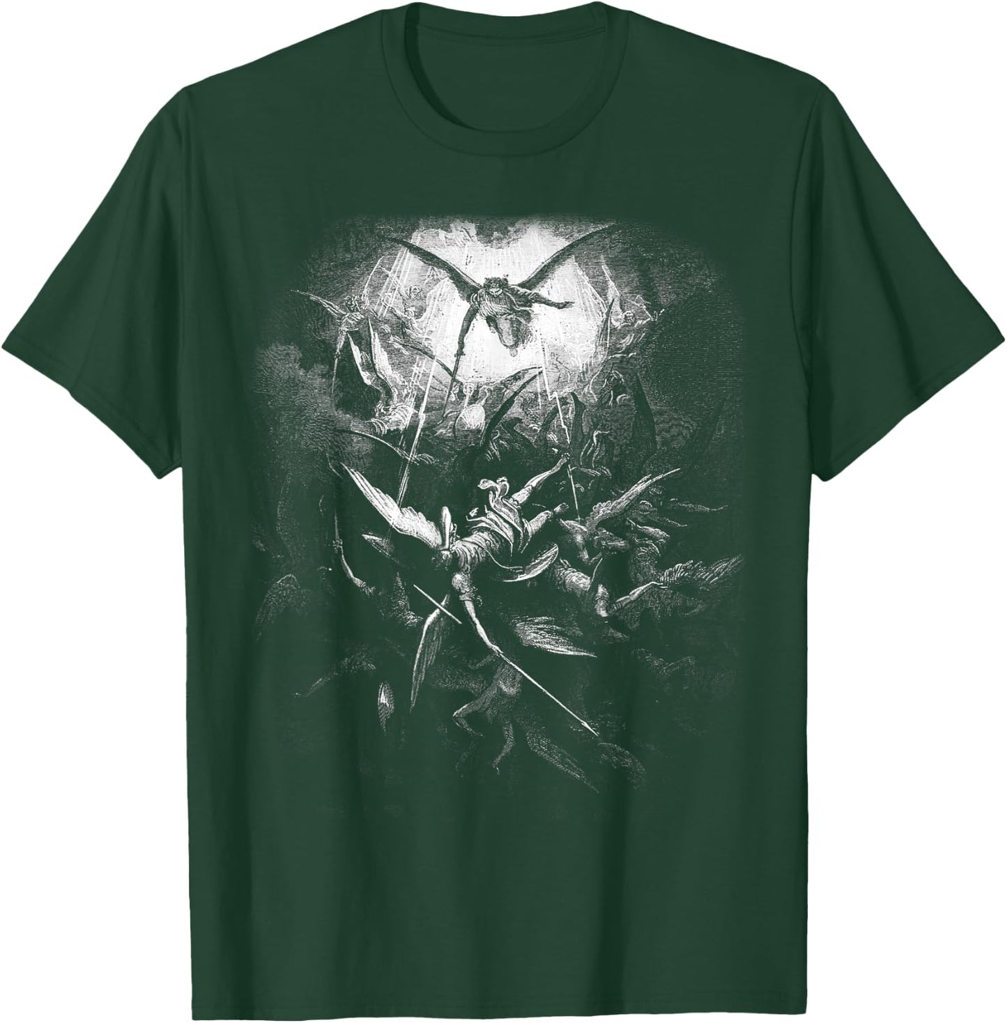 Gustave Dore - Michael Drives All Fallen Angels 1866 T-Shirt - T-Shirt | Forest