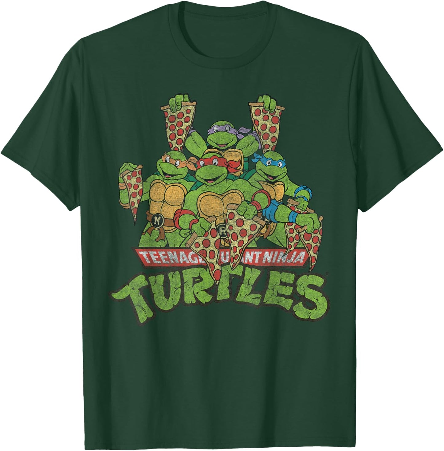 Teenage Mutant Ninja Turtles Multiple Smiles & Slices T-Shirt - T-Shirt | Forest