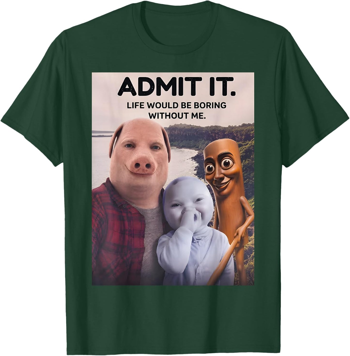 Tung Tung Tung Sahur John Pork Italian Brainrot AI Baby Meme T-Shirt - T-Shirt | Forest