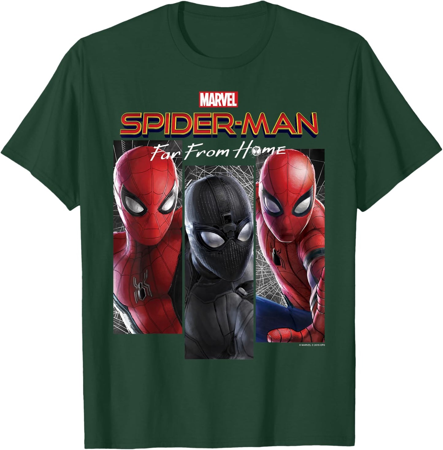 Marvel Spider-Man Far From Home Suit Panel Logo T-Shirt - T-Shirt | Forest