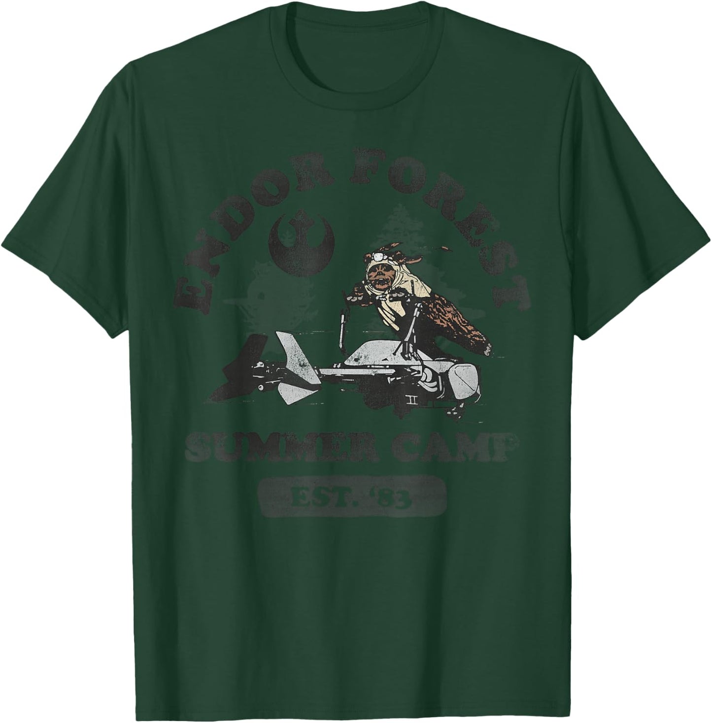 Star Wars Ewok Endor Camp Speeder Vintage Graphic C2 T-Shirt - T-Shirt | Forest