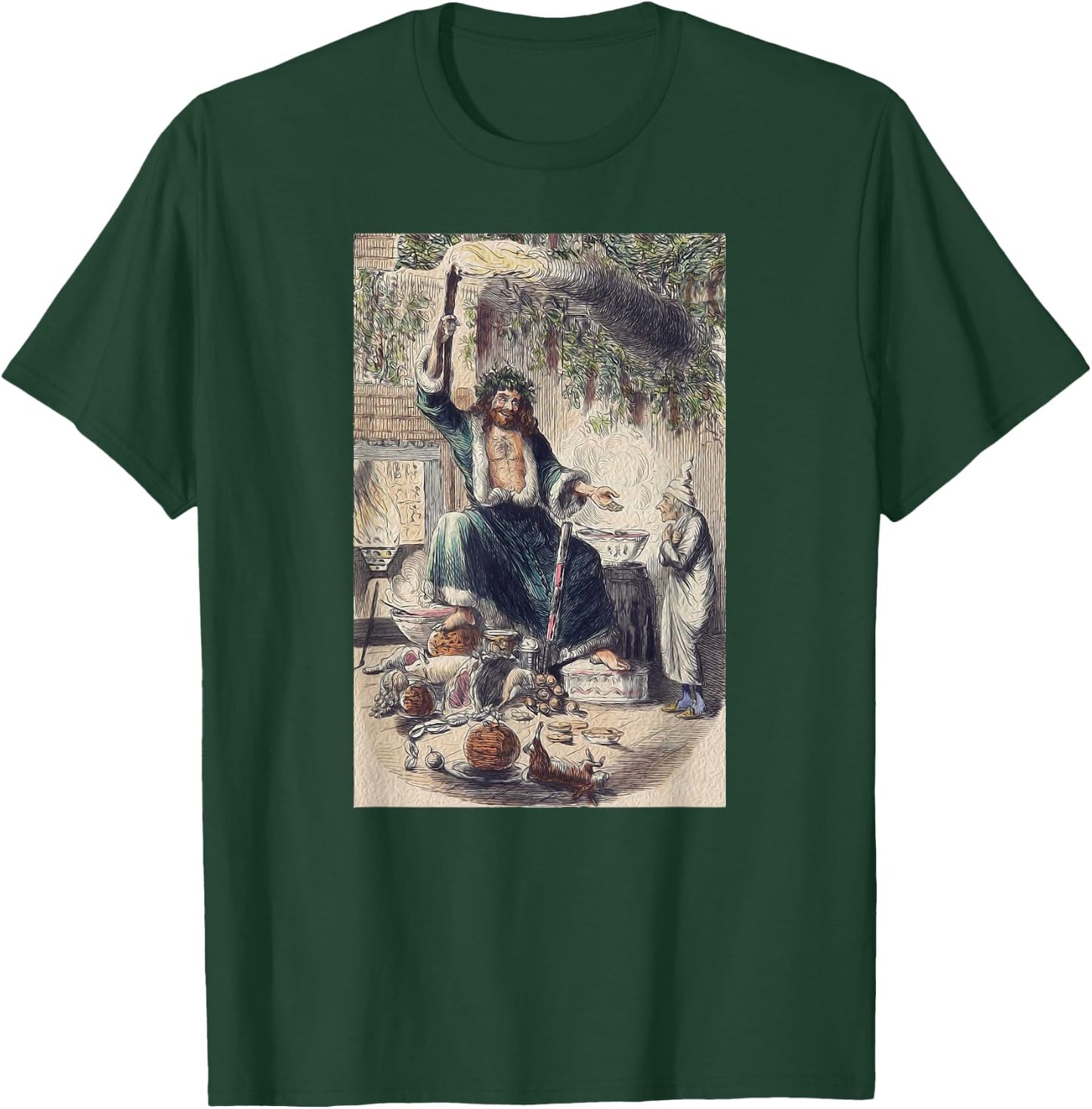 A Christmas Carol Scrooge Shirt- Christmas Present Ghost T-Shirt - T-Shirt | Forest