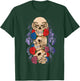 Skull Halloween See No Evil Hear Speak Wise Monkey Rose T-Shirt - T-Shirt | Forest