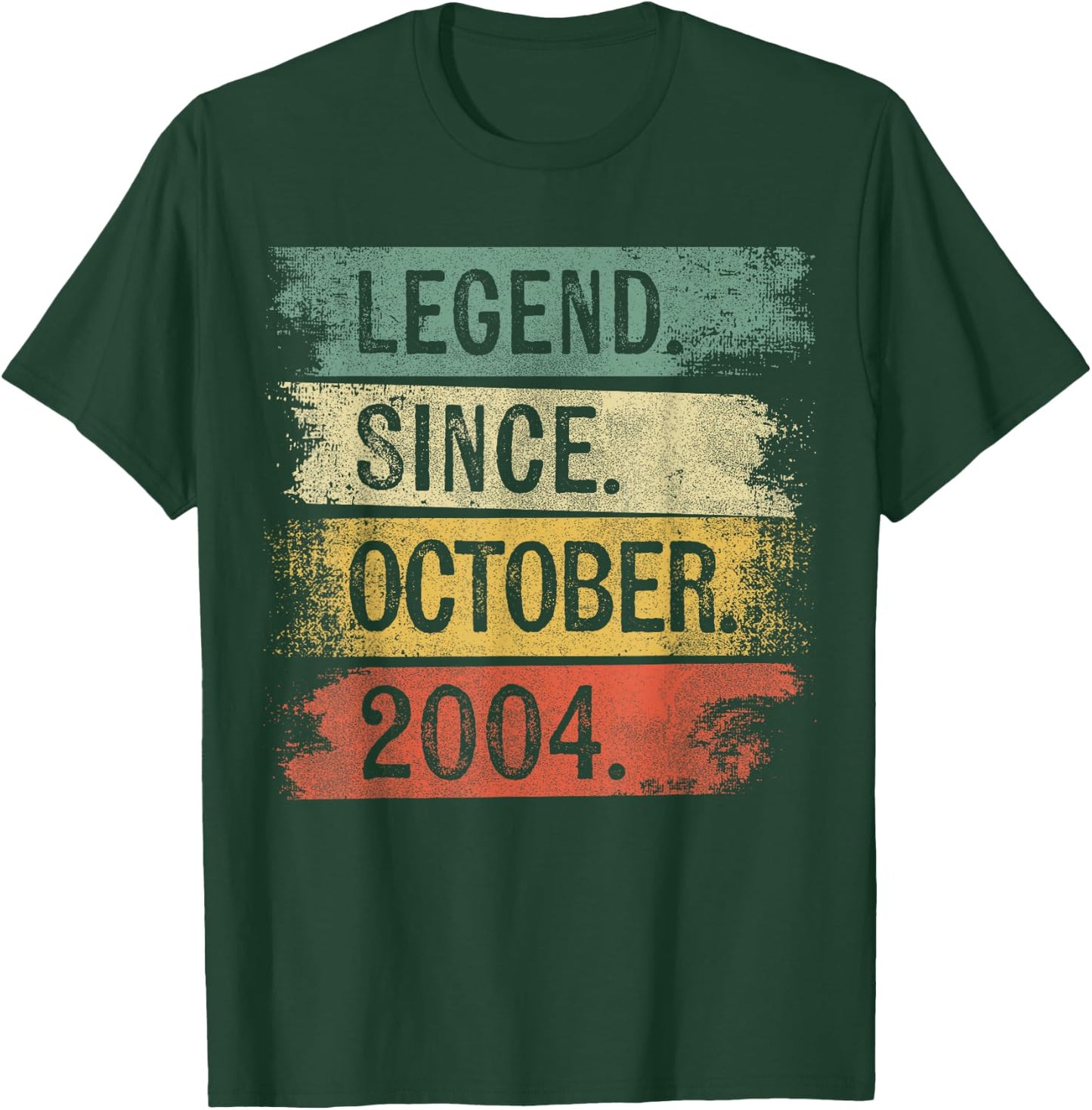 Legend Since October 2004 Birthday T-Shirt - T-Shirt | Forest
