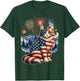 Patriotic Cat Firework 1776 2026 Gifts Women Kids T-Shirt - T-Shirt | Forest