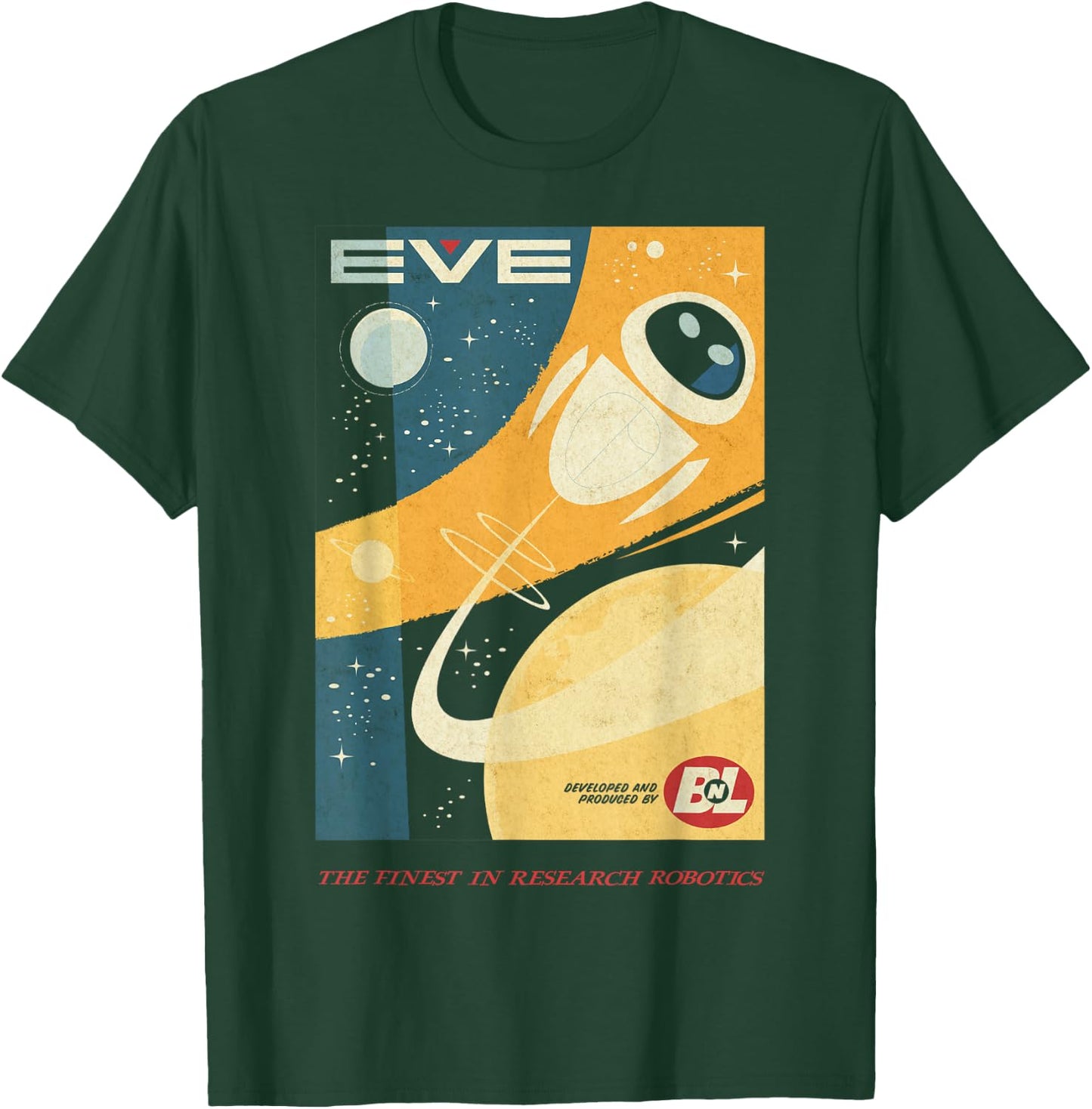 Disney Pixar Wall-E Eve Finest in Research Robotics Poster T-Shirt - T-Shirt | Forest