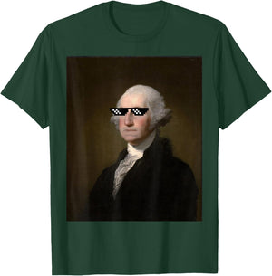 George Washington Funny Sunglasses American History T Shirt T-Shirt - T-Shirt | Forest