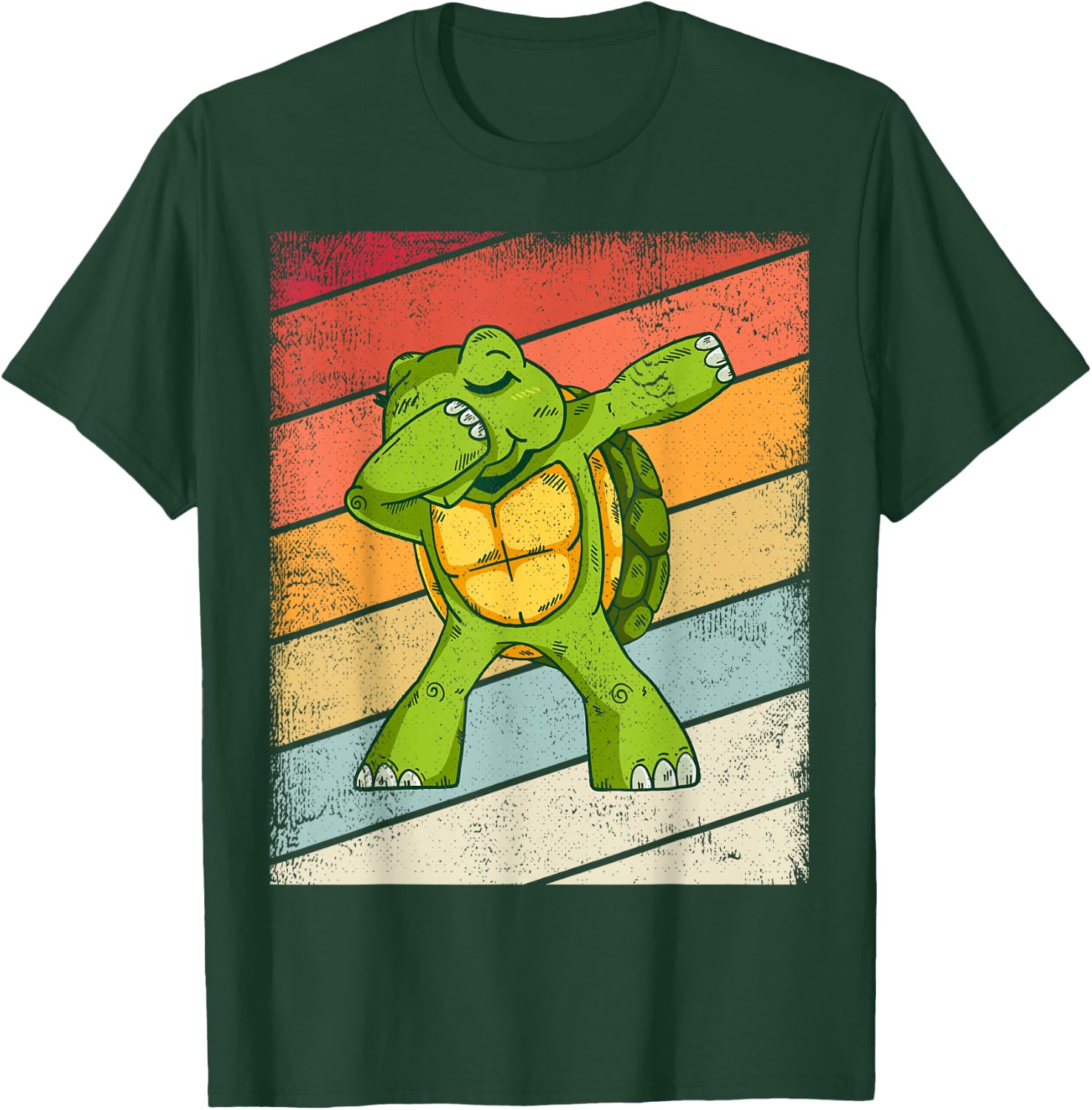Vintage Turtle Dabbing Retro Dab Dance Turtles Kids Youth T-Shirt - T-Shirt | Forest