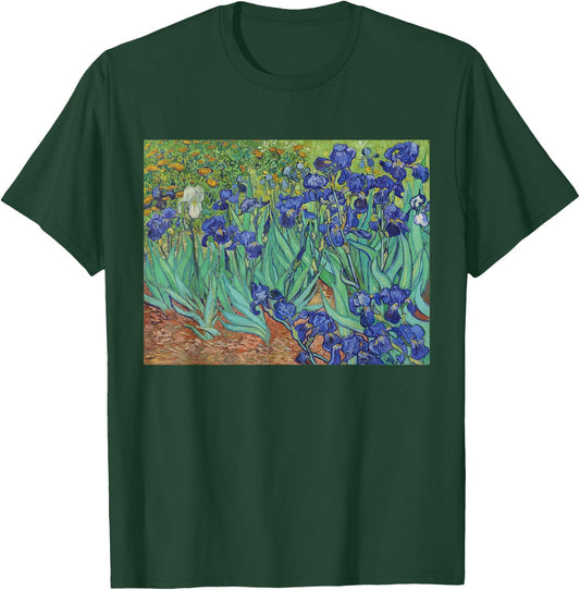 Irises Vincent van Gogh Post-Impressionism Art Painting T-Shirt - T-Shirt | Forest