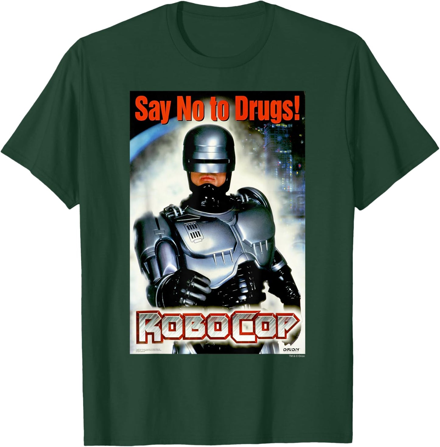 RoboCop Say No To Drugs Propaganda Logo Poster T-Shirt - T-Shirt | Forest