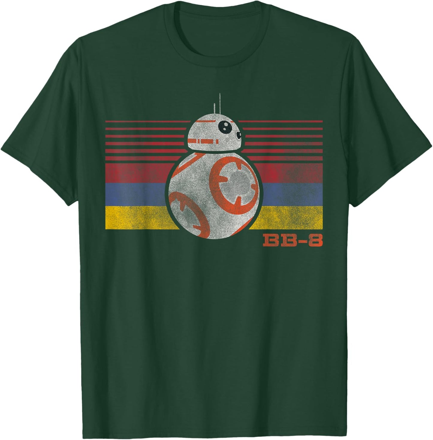 Star Wars BB-8 Retro Stripes Episode 7 Graphic T-Shirt - T-Shirt | Forest