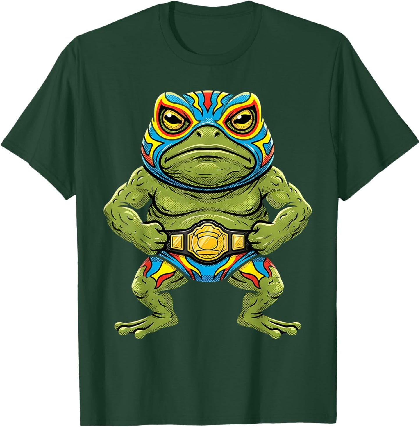 Lucha Libre Frog Mexican Wrestling mask for Kids Men Women T-Shirt - T-Shirt | Forest