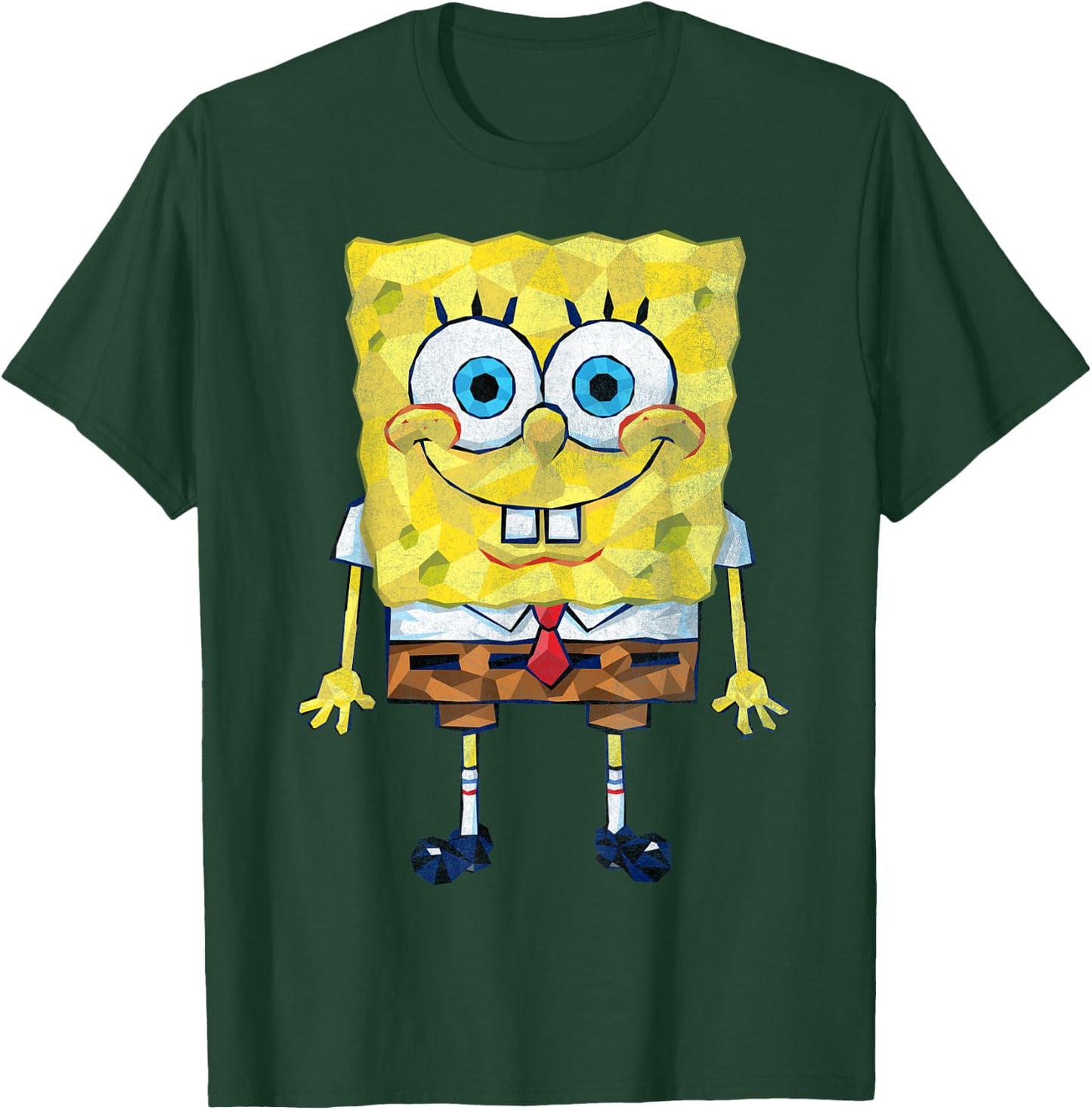Spongebob SquarePants Geometric Textured Design T-Shirt - T-Shirt | Forest