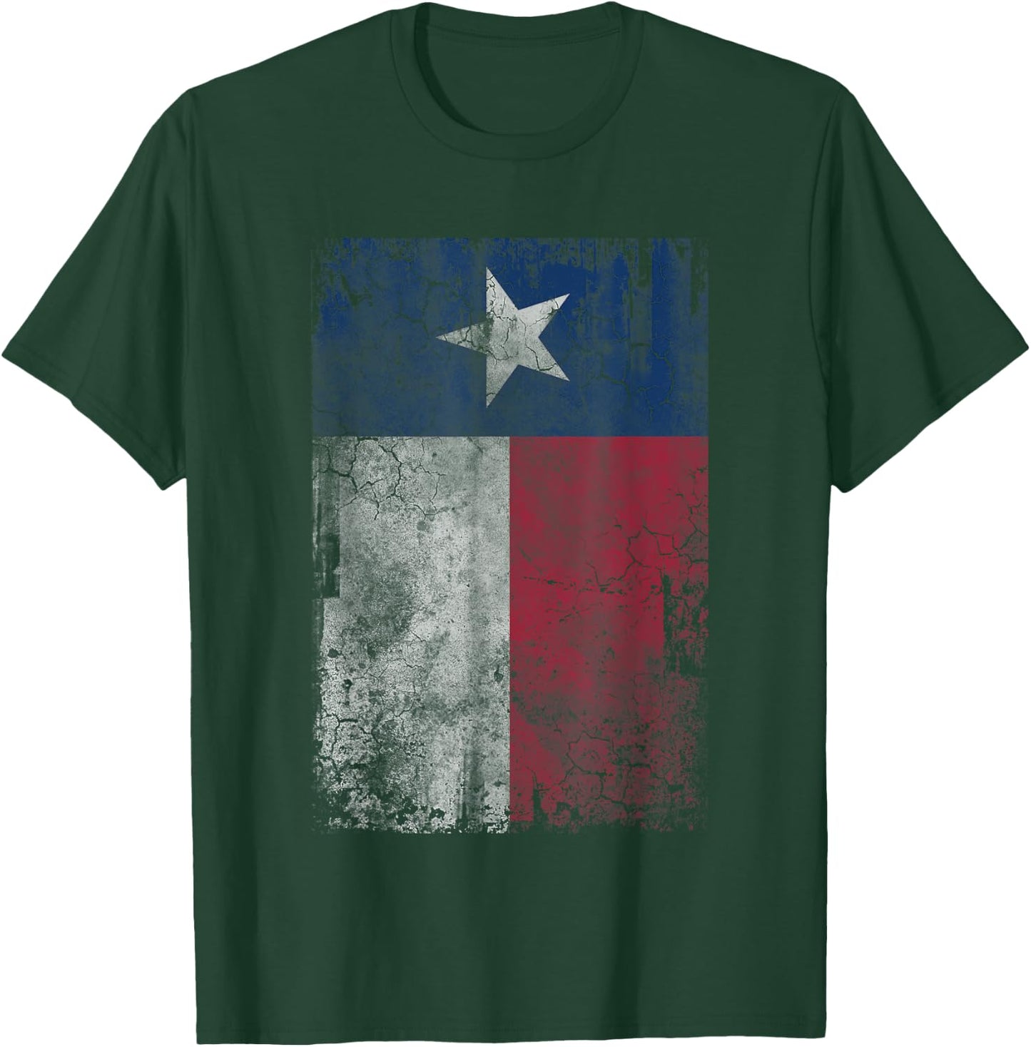 Vintage Vertical Flag of Texas T-Shirt - T-Shirt | Forest