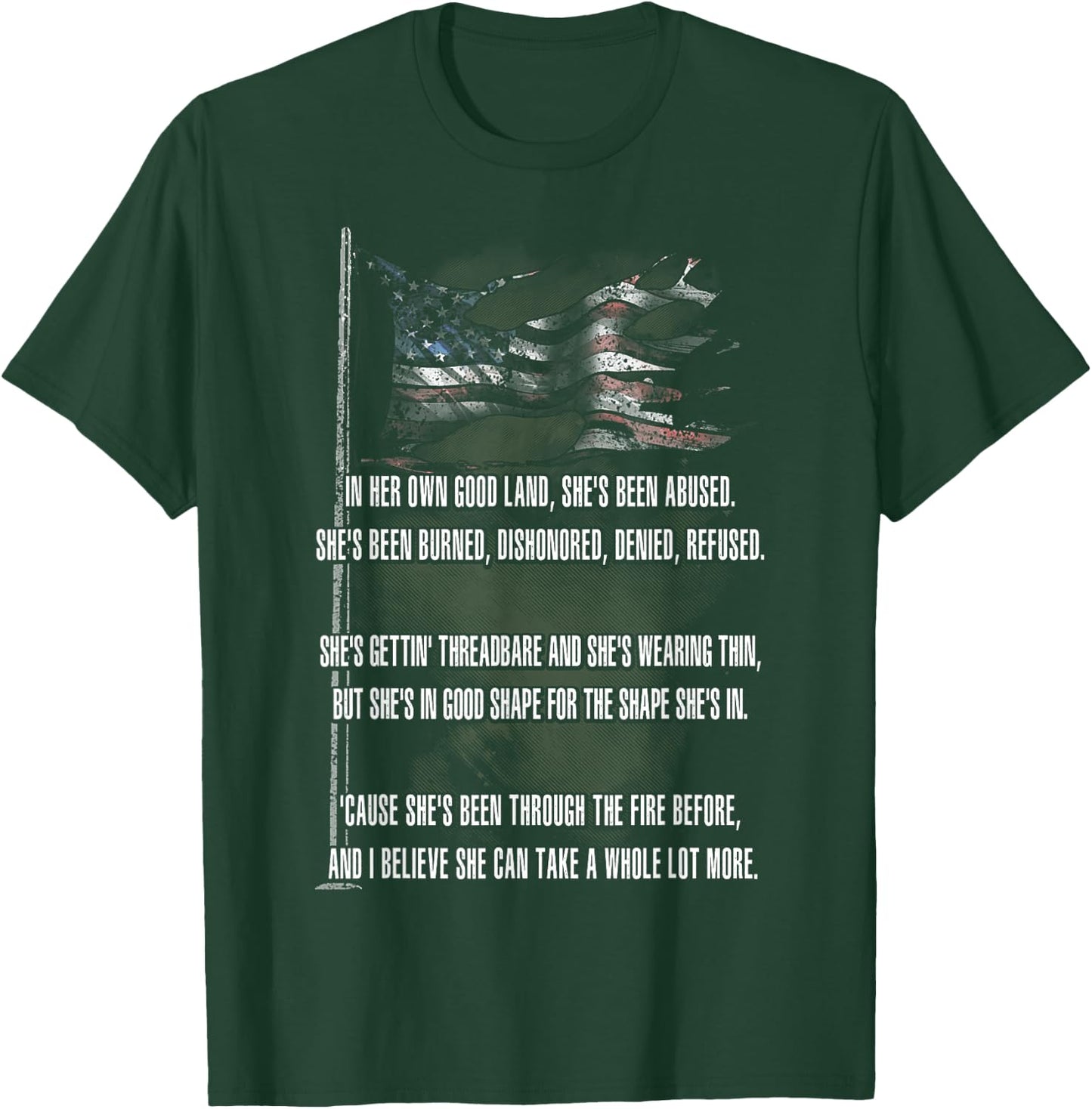 Ragged Old Flag T-Shirt - T-Shirt | Forest