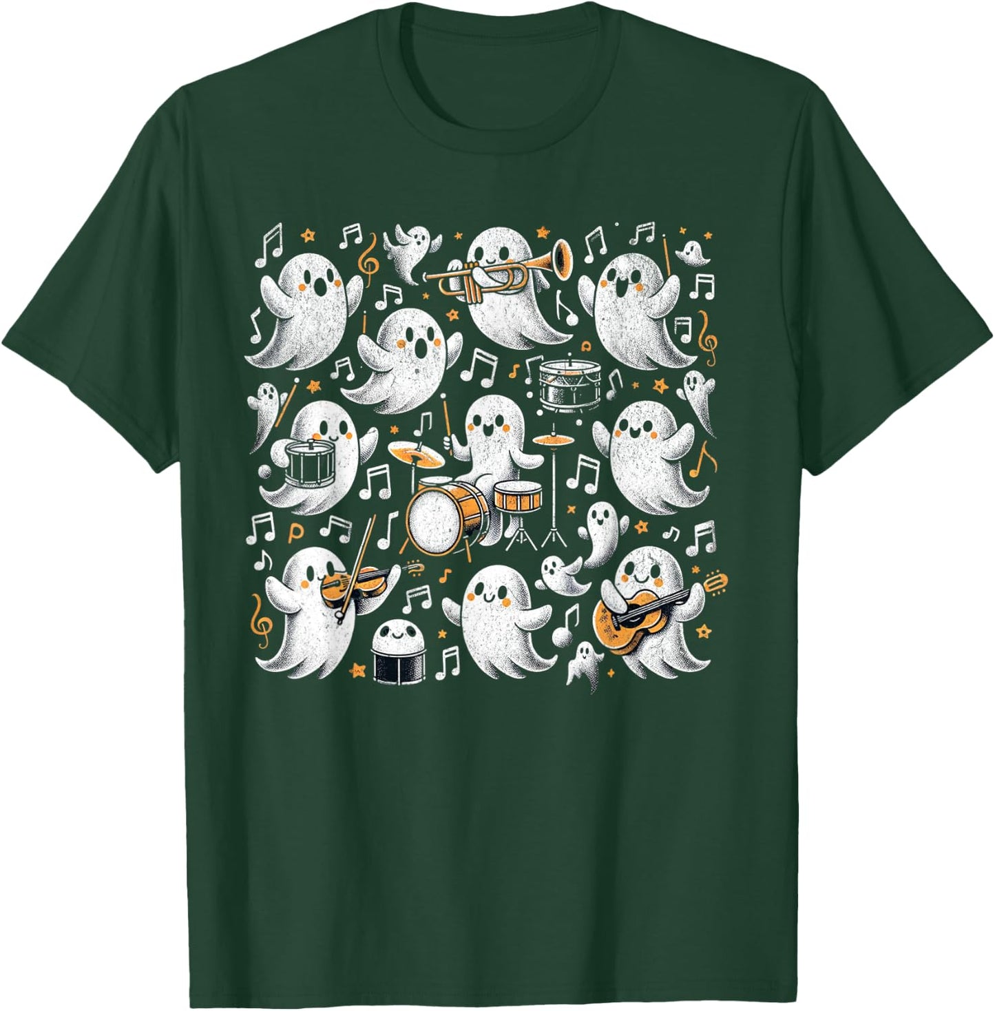 Vintage Music Teacher Halloween Music Teacher Education T-Shirt - T-Shirt | Forest