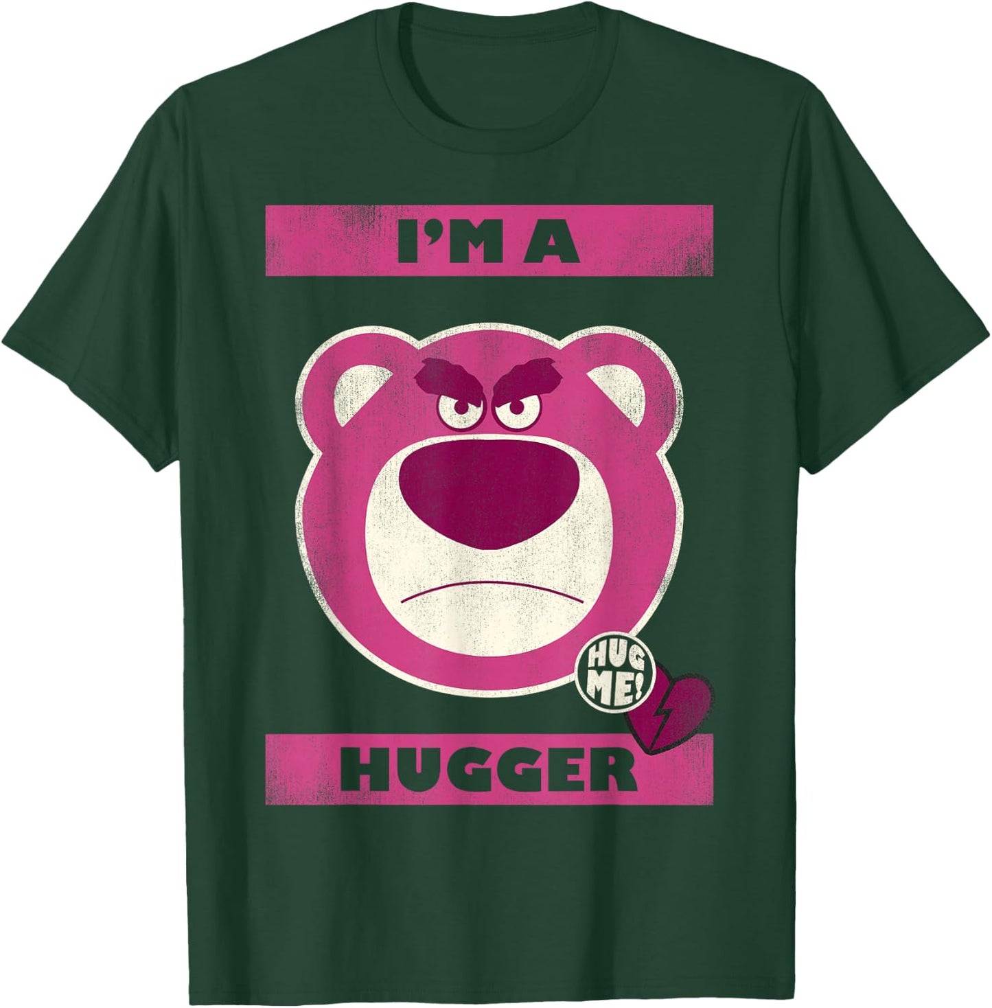 Disney Pixar Toy Story Lotso Bear I'm a Hugger Hearts T-Shirt - T-Shirt | Forest
