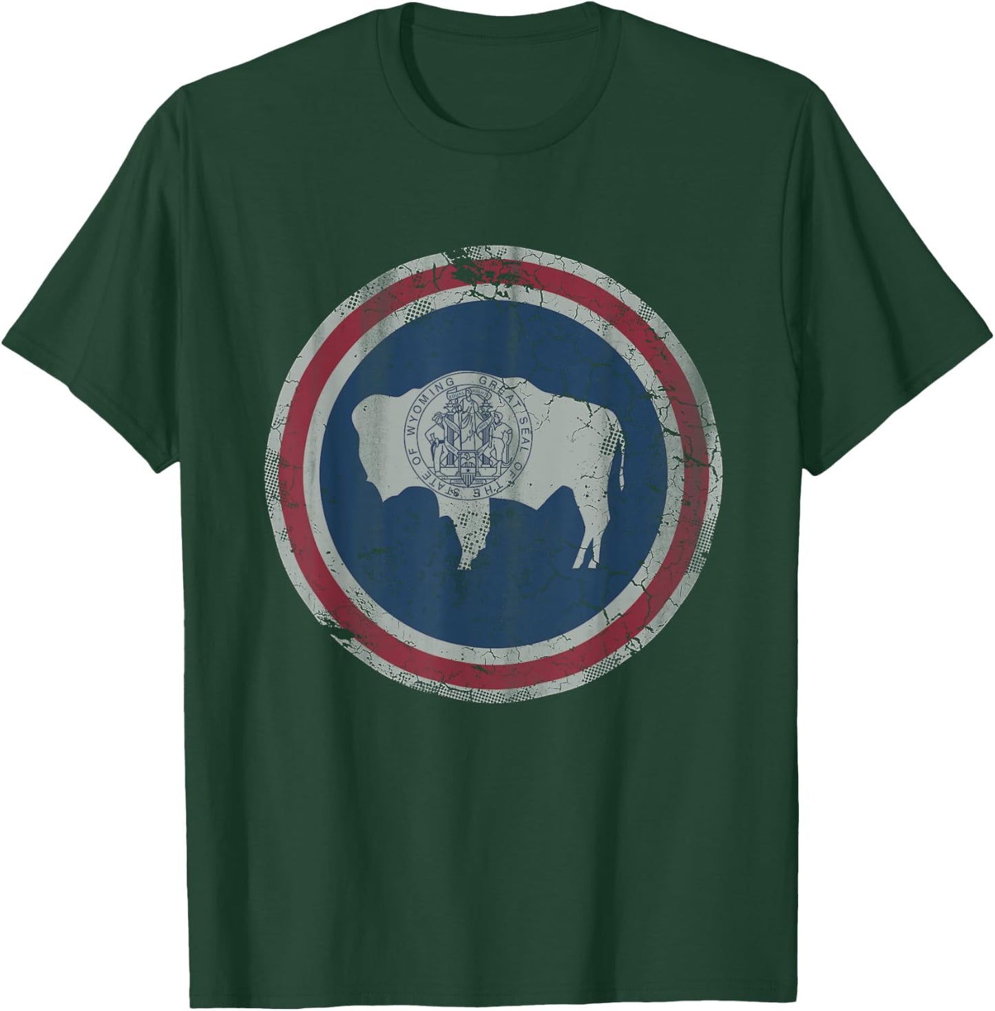 Wyoming Flag Retro Fade Boys Girls Toddler Family T-Shirt - T-Shirt | Forest