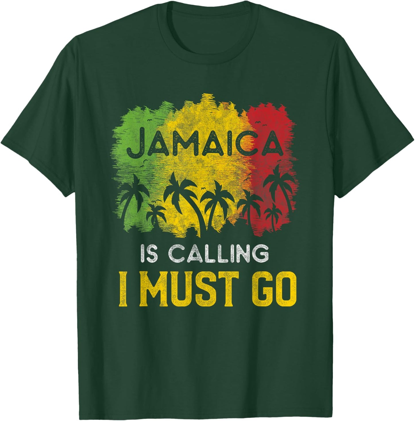 Jamaica Is Calling I Must Go Beach Vacation Sunset T-Shirt - T-Shirt | Forest