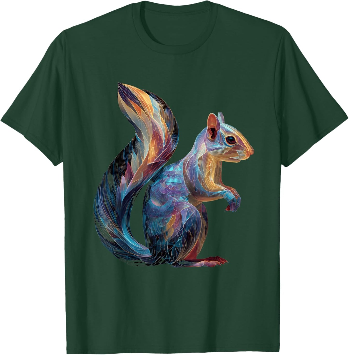 Squirrel Animal Art Portrait Wildlife Forest Squirrel Lover T-Shirt - T-Shirt | Forest